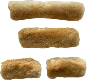 Euroriding Lammfell Schonerset 4er Set für Pferd in Braun – Bild 1 von 2