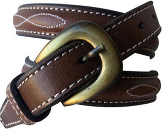 Euroriding Ledergürtel Salta mit Ziernaht Braun 70cm – Bild 1 von 1