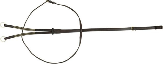 Euroriding Martingal Phoenix elastisch aus Leder für Vollblut in Schwarz oder Braun – Bild 1 von 1