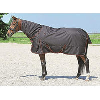 Produktbild von Euroriding Outdoordecke Narva 1200D Oxford-Gewebe schwarz/rot Größe L 145 cm