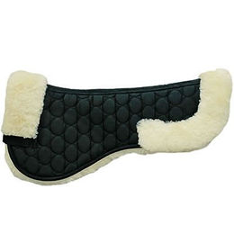 Produktbild von Euroriding Sattelpad aus Lammfell in Natur und Schwarz Größe S