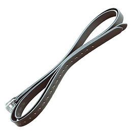 Euroriding Steigbügelriemen EC Isola aus Leder und Stahl Schwarz 115/125 cm – Bild 1 von 2