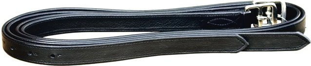 Euroriding Steigbügelriemen aus Leder mit Nyloneinlage für Pferde in Schwarz oder Braun – Bild 1 von 2