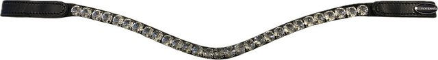Euroriding Stirnband DiamondGlow Quick Change System aus Leder mit Pony – Bild 1 von 2