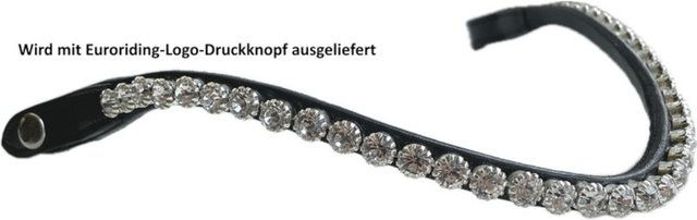 Euroriding Stirnband Showy Quick Change System mit Kristallen in Schwarz – Bild 1 von 2