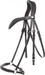 Produktbild von Everado Kavalkade Anatomisch geformte hannoversche Reittrense aus Leder in Schwarz