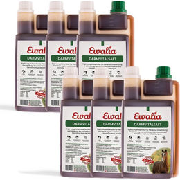 Produktbild von Ewalia Darmvitalsaft für Pferde zur Unterstützung der Magen-Darm-Verdauung 6erpack