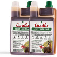 Produktbild von Ewalia Leber-Nierensaft für Pferde zur Unterstützung von Leber, Nieren sowie Haut und Fell 2x 1000 ml