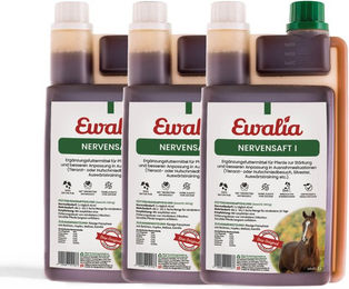Produktbild von Ewalia Nervensaft I Beruhigungstropfen für Pferde 3er-Pack 3000ml