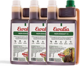 Produktbild von Ewalia Nervensaft II Beruhigungstropfen für Pferde 3er-Pack 3000ml