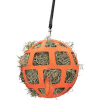 Produktbild von Excellent Hay Slow Feeder Fun & Flex Heunetz für Pferde aus Naturkautschuk Orange Ø 22 cm