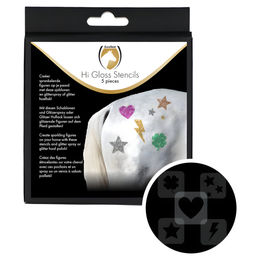 Produktbild von Excellent Horse Hi Gloss Schablonen für Pferde-Deko aus Kunststoff 5 Stück