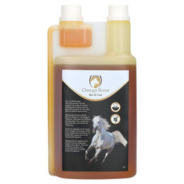 Produktbild von Excellent Horse Omega Boost Pferd Nahrungsergänzung Öl für Haut Fell Verdauung und Gelenke 1 l