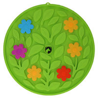Produktbild von Excellent Horse Snuffle Mat Flower Power Grün 50x50cm aus Silikon für Pferde und Ponys