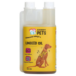 Excellent Leinsamenöl für Hunde 500 ml kaltgepresst vegan ohne Zusatzstoffe - 500 ml – Bild 1 von 3