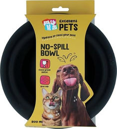 Excellent Pets Anti-Verschmutzungs-Futter- und Trinknapf für Hunde und Katzen mit Spritzschutzrand und Anti-Rutsch-Boden aus Silikon Grau 800 ml M – Bild 1 von 1