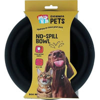 Produktbild von Excellent Pets Anti-Verschmutzungs-Futter- und Trinknapf für Hunde und Katzen mit Spritzschutzrand und Anti-Rutsch-Boden aus Silikon Grau 800 ml M