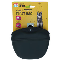 Excellent Pets Futterbeutel Schwarz aus Silikon mit Magnetverschluss für das Hundetraining – Bild 1 von 2