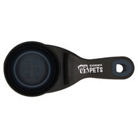 Produktbild von Excellent Pets Fütterschaufel mit Verriegelungsclip aus Kunststoff in Schwarz 0,5 Cups