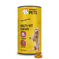 Produktbild von Excellent Pets Multi-Vit Soft Chews Funktionssnack für Hunde mit Huhn und Fisch glutenfrei 480g