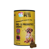 Produktbild von Excellent Pets Pre- & Probiotics Chews Hundesnacks für Adult Hypoallergen und Glutenfrei 60 Stück