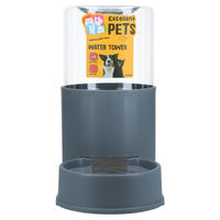 Produktbild von Excellent Pets Trinkbrunnen Wasserturm 3,8l Wasserspender für Hunde und Katzen Grau - 3,8 l
