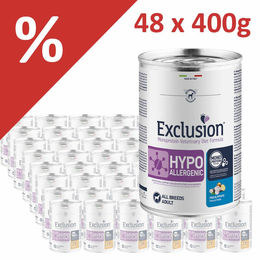 Produktbild von Exclusion Diet Hypoallergenes Diätfutter Nassfutter Fisch und Kartoffel 48 x 400 g