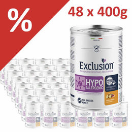 Produktbild von Exclusion Diet Hypoallergenes Hundefutter Ente und Kartoffel 48 x 400 g