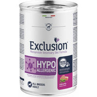 Produktbild von Exclusion Diet Hypoallergenes Monoprotein Hundefutter Schwein und Erbse Stückchen in Sauce Adult 400 g - 6 x 400 g