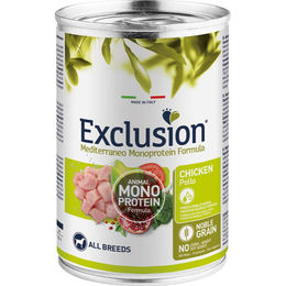 Produktbild von Exclusion Mediterraneo Adult Hund Nassfutter Huhn Monoprotein 12 x 400 g