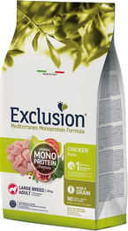 Produktbild von Exclusion Mediterraneo Adult Large Hundefutter mit Huhn Hypoallergen Monoprotein 12 kg - 12 kg