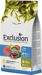 Produktbild von Exclusion Mediterraneo Adult Medium Hundetrockennahrung mit Thunfisch Hypoallergen Glutenfrei 12 kg - 12 kg