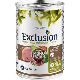Exclusion Mediterraneo Hund Nassfutter Adult Pute Monoprotein 400 g - 400 g – Bild 1 von 2