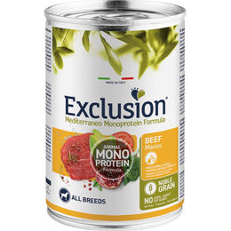 Produktbild von Exclusion Mediterraneo Hund Nassfutter Rind Adult Monoprotein 12 x 400 g