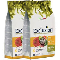 Produktbild von Exclusion Mediterraneo Noble Grain Adult Hundefutter Rind Monoprotein Doppelpack