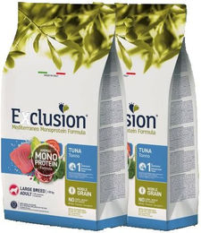 Produktbild von Exclusion Mediterraneo Noble Grain Adult Hundefutter Thunfisch und Huhn Monoprotein für große Rassen
