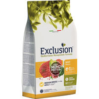 Produktbild von Exclusion Mediterraneo Noble Grain Hundefutter Adult Rind Glutenfrei Hypoallergen 12 kg - 12 kg