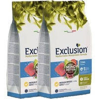 Produktbild von Exclusion Mediterraneo Noble Grain Hundefutter Adult Thunfisch Monoprotein Doppelpack