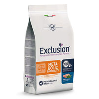 Produktbild von Exclusion Metabolic-Mobility Hundetrockenfutter Schwein und Hanf zur Gewichtskontrolle für mittelgroße und große Hunde 12 kg