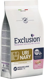 Produktbild von Exclusion Urinary Hundefutter Schwein Hirse und Reis für erwachsene Hunde Mittel und Groß