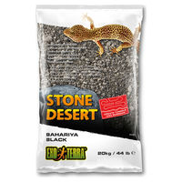 Produktbild von Exo Terra Bahariya Black Stone Desert Wüstensubstrat für Reptilien Schwarz 20 kg - 20 kg