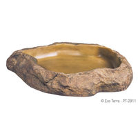 Produktbild von Exo Terra Futternapf in Felsdekor für Reptilien aus Kunstharz Medium Braun - 1 Stk.