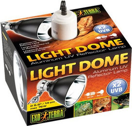 Exo Terra Light Dome UV-Reflektorlampe für Reptilien und Amphibien 150 W in Silber oder Schwarz - 1 Stk. – Bild 1 von 6
