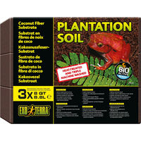 Produktbild von Exo Terra Plantation Soil Kokossubstrat für Frosch und Molch - 3 x 8,8 l