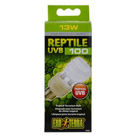 Produktbild von Exo Terra Reptile UVB 100 Kompaktlampe für Reptilien und Echsen 13W Weiß - 13 Pack