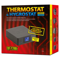 Produktbild von Exo Terra Thermo-Hygrostat mit Timer für Reptilien und Frösche bis 600W Schwarz