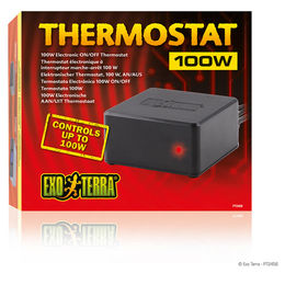 Exo Terra Thermostat für Reptilien Insekten und Frösche bis 100W Schwarz – Bild 1 von 4