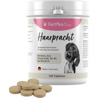 Produktbild von EXVital Haarpracht Tabletten mit hochdosiertem Biotin Komplex für Hunde zur Unterstützung von Haut und Fell, 180 Stück
