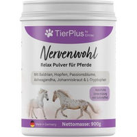 Produktbild von Exvital Nervenwohl Relax Pulver für Pferde mit Baldrian, Hopfen und Ashwagandha 900g - 900 g