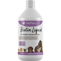 Produktbild von EXVital TierPlus Biotin Liquid Haut und Fell Supplement für Pferde Hunde und Katzen 500 ml